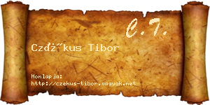 Czékus Tibor névjegykártya
